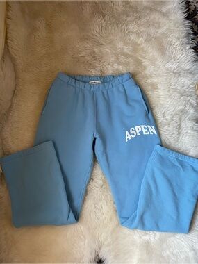 Limited edition rare madhappy x aspen unisex baby blue wide leg sweatpants